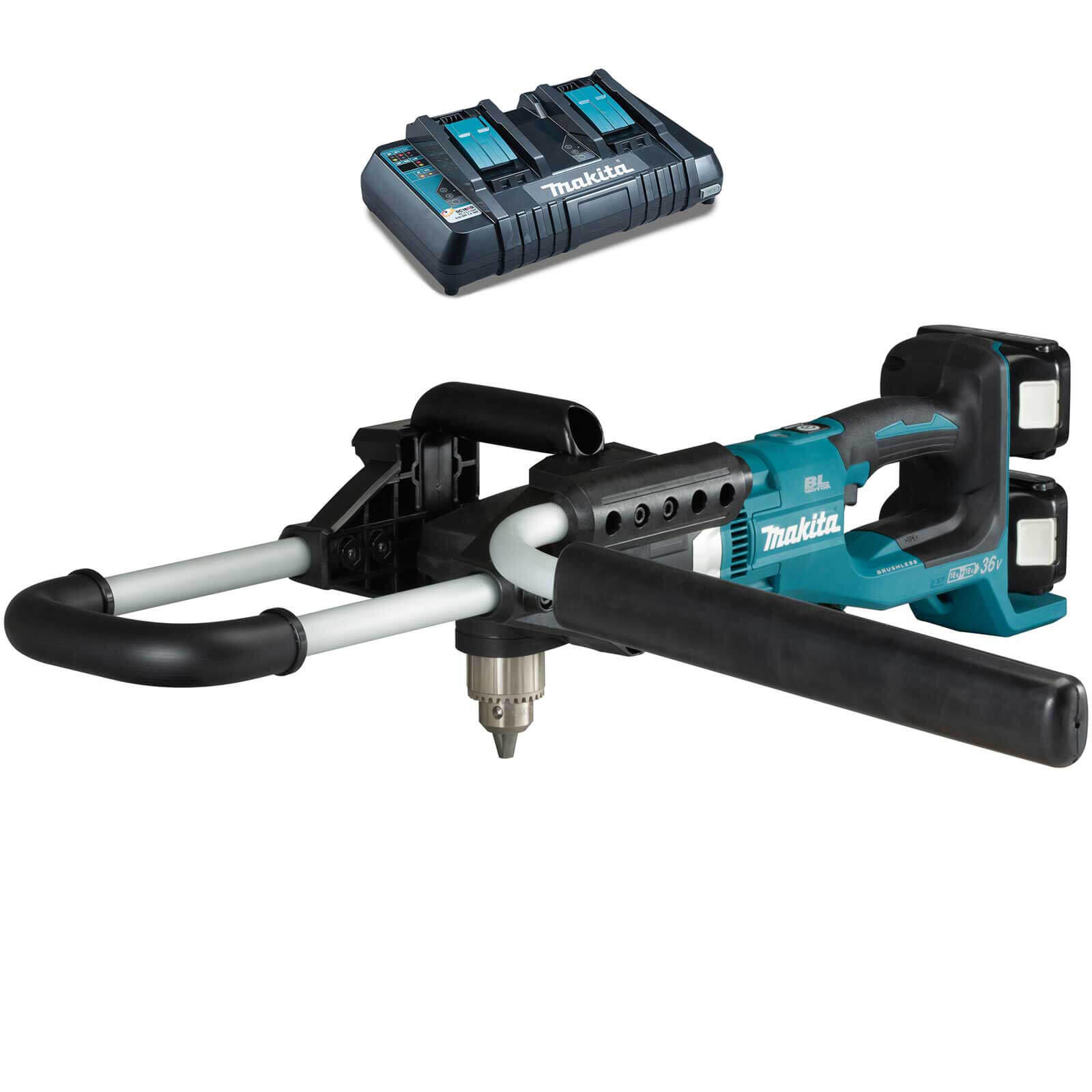 Makita DDG460 18V LXT Cordless Brushless Earth Auger 2 x 5ah Li-ion Charger No Case